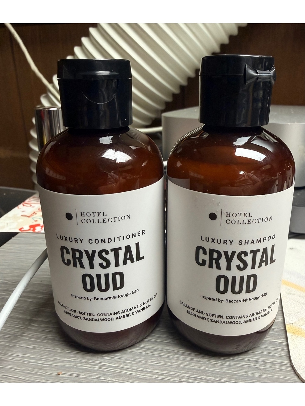 Duo Hotel Collection Crystal Oud Luxury Shampoo and Conditioner Set